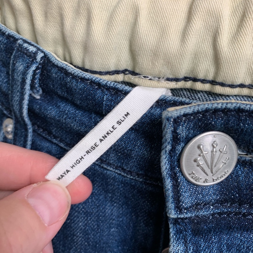 rag & bone maya high-rise ankle slim jeans size 29 - Picture 7 of 11